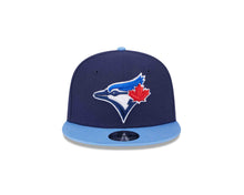 Load image into Gallery viewer, (Youth) Toronto Blue Jays New Era MLB 9FIFTY 950 Snapback Cap Hat Navy Blue Crown Sky Blue Visor Team Color Logo Gray UV
