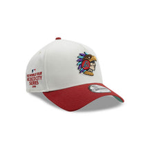 Load image into Gallery viewer, Arizona Diamondbacks New Era MLB 9FORTY 940 Adjustable A-Frame Cap Cream Crown Maroon Visor Team Logo 2026 World Tour Mexico City Series Side Patch
