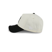 Load image into Gallery viewer, Los Angeles Dodgers New Era MLB 9FORTY 940 Adjustable A-Frame Cap Hat Cream Crown Black Visor Black Upside Down Logo 2020 World Series Side Patch
