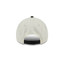 Load image into Gallery viewer, Los Angeles Dodgers New Era MLB 9FORTY 940 Adjustable A-Frame Cap Hat Cream Crown Black Visor Black Upside Down Logo 2020 World Series Side Patch
