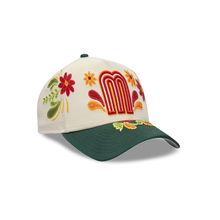 Load image into Gallery viewer, Mexico New Era 9FORTY 940 Adjustable A-Frame Cap Hat Cream Crown Dark Green Visor Red/White/Yellow Logo (Latin Heritage)
