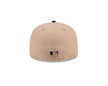 Load image into Gallery viewer, (Youth) New York Yankees New Era MLB 59FIFTY 5950 Fitted Cap Hat Khaki Crown Navy Blue Visor Navy Blue Logo Gray UV
