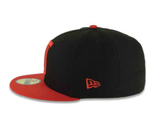 Load image into Gallery viewer, Tijuana Toros New Era LMB 59FIFTY 5950 Fitted Cap Hat Black Crown Red Visor Red Logo Gray UV

