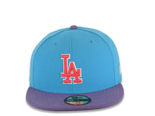 Load image into Gallery viewer, Los Angeles Dodgers New Era MLB 59FIFTY 5950 Fitted Cap Hat Blue Crown Purple Visor Magenta Logo
