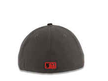 Load image into Gallery viewer, Los Angeles Dodgers New Era MLB 59FIFTY 5950 Fitted Cap Hat Dark Gray Crown Black Visor Black/Red Logo
