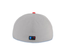 Load image into Gallery viewer, Los Angeles Dodgers New Era MLB 59FIFTY 5950 Fitted Cap Hat Gray Crown Red Visor Cardinal Blue/Black Logo
