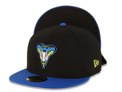 Arizona Diamondbacks New Era MLB 59FIFTY 5950 Fitted Cap Hat Black Crown Royal Blue Visor Royal Blue/Neon Yellow/White Snake Logo