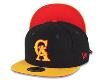 Load image into Gallery viewer, California Angels New Era MLB 59FIFTY 5950 Fitted Cap Hat Black Crown Yellow Visor Yellow/Red Logo Red UV
