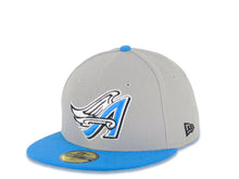 Load image into Gallery viewer, Los Angeles Anaheim Angels New Era MLB 59FIFTY 5950 Fitted Cap Hat Gray Crown Cardinal Blue Visor Cardinal Blue/White Logo with Wings
