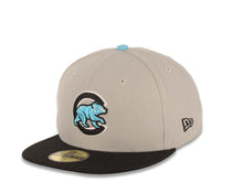 Load image into Gallery viewer, Chicago Cubs New Era MLB 59FIFTY 5950 Fitted Cap Hat Gray Crown Black Visor Black/White/Blue Logo
