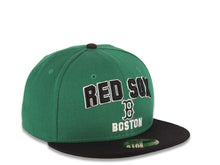 Load image into Gallery viewer, Boston Red Sox New Era MLB 59FIFTY 5950 Fitted Cap Hat Green Crown Black Visor Black/White Text Logo (Play Dirt)
