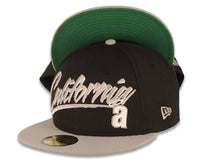 Load image into Gallery viewer, California Anaheim Angels New Era MLB 59FIFTY 5950 Fitted Retro Cap Hat Black Crown Gray Visor Gray/White Logo Green UV
