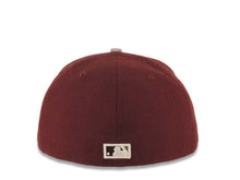 Load image into Gallery viewer, Los Angeles Anaheim Angels New Era MLB 59FIFTY 5950 Fitted Cap Hat Maroon Crown Gray Visor Gray/White Halo Logo
