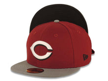 Load image into Gallery viewer, Cincinnati Reds New Era 59FIFTY 5950 Fitted Cap Hat Cardinal Crown Gray Visor White/Black Logo
