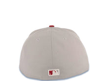 Load image into Gallery viewer, Texas Rangers New Era MLB 59FIFTY 5950 Fitted Cap Hat Gray Crown Cardinal Visor Cardinal/White Logo
