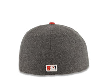 Load image into Gallery viewer, Washington Nationals New Era MLB 59FIFTY 5950 Fitted Melton Cap Hat Gray Crown Red Visor Red/White Logo
