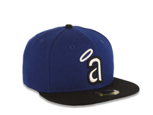 Load image into Gallery viewer, Los Angeles Anaheim Angels New Era MLB 59FIFTY 5950 Fitted Cap Hat Royal Blue Crown Black Visor White/Black Halo Logo

