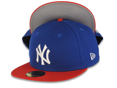 New York Yankees New Era MLB 59FIFTY 5950 Cap Hat Royal Blue Crown Red Visor White Logo