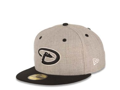 Arizona Diamondbacks New Era MLB 59FIFTY 5950 Fitted Cap Hat Heather Gray Crown Black Visor Black/White Logo