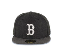 Load image into Gallery viewer, Boston Red Sox New Era MLB 59FIFTY 5950 Fitted Heather Cap Hat Black Crown Dark Gray Visor White/Dark Gray Logo
