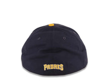 Load image into Gallery viewer, San Diego Padres New Era MLB 39THIRTY 3930 Fitted Cap Hat Navy Blue Crown Yellow Visor White/Yellow Logo
