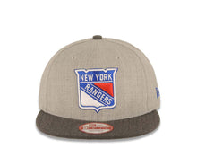 Load image into Gallery viewer, New York Rangers New Era 9FIFTY 950 Snapback Heather Cap Hat Gray Crown Dark Gray Visor Team Color Logo
