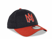 Load image into Gallery viewer, Aguilas de Mexicali New Era 39THIRTY 3930 Flexfit Cap Hat Navy Crown Red Visor Red/White Logo Peek
