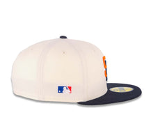 Load image into Gallery viewer, San Diego Padres New Era MLB 59FIFTY 5950 Fitted Cap Hat Cream Crown Navy Visor Orange/Navy Logo Batterman Batty Side Patch
