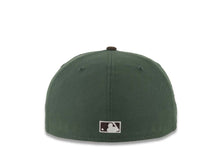 Load image into Gallery viewer, San Diego Padres New Era MLB 59FIFTY 5950 Fitted Cap Hat Green Crown Brown Visor Cream/Brown Script Logo Petco Park Side Patch Gray UV
