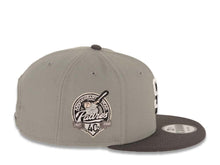 Load image into Gallery viewer, San Diego Padres New Era MLB 9FIFTY 950 Snapback Cap Hat Gray Crown Dark Gray Visor White/Black Logo 40th Anniversary Side Patch Gray UV
