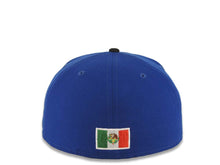 Load image into Gallery viewer, Mexico New Era WBC 59FIFTY 5950 Fitted Cap Hat Royal Blue Crown Black Visor Team Color Logo Gray UV
