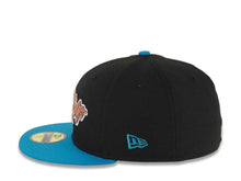 Load image into Gallery viewer, San Diego Padres New Era MLB 59FIFTY 5950 Fitted Cap Hat Black Crown Teal Visor Metallic Brown/White Script Logo Established 40th Anniversary Patch
