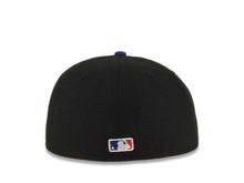 Load image into Gallery viewer, Los Angeles Dodgers New Era MLB 59FIFTY 5950 Fitted Cap Hat Black Crown Royal Blue Visor White Upside Down Logo Gray UV
