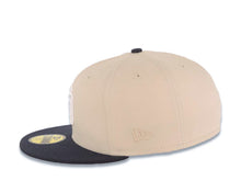 Load image into Gallery viewer, San Diego Padres New Era MLB 59FIFTY 5950 Fitted Cap Hat Stone Crown Navy Visor White Logo 25th Anniversary Side Patch Blue UV
