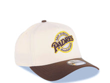 Load image into Gallery viewer, San Diego Padres New Era MLB 9FORTY 940 Adjustable A-Frame Cap Hat Cream Crown Brown Visor Brown/Yellow Baseball Club Logo Gray UV
