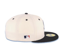 Load image into Gallery viewer, Chicago White Sox New Era MLB 59FIFTY 5950 Fitted Cap Hat Cream Crown Black Visor White/Black Logo Batterman Batty Side Patch Green UV
