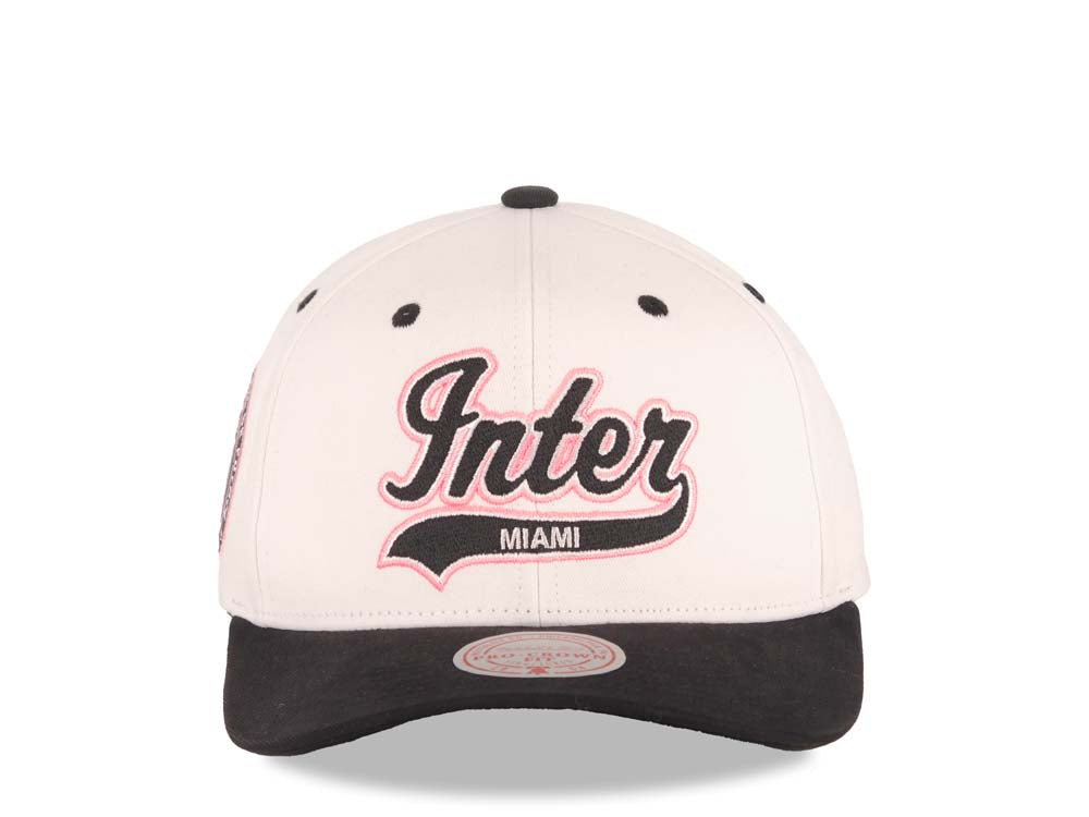 Inter Miami Mitchell & Ness Adjustable Snapback Cap Hat Cream