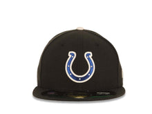 Load image into Gallery viewer, Indianapolis Colts New Era NFL 59FIFTY 5950 Fitted Cap Hat Black Crown/Visor Team Color Logo
