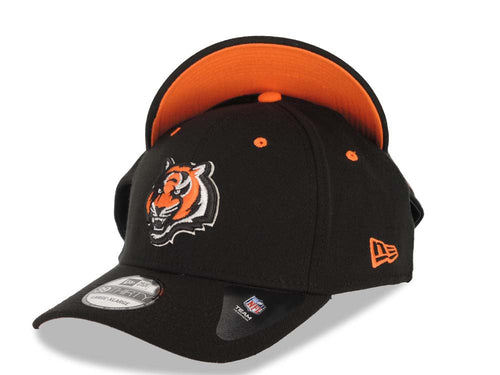 Cincinnati Bengals New Era NFL 59FIFTY 39THIRTY 3930 Flexfit Cap Hat Black Crown/Visor Team Color Logo