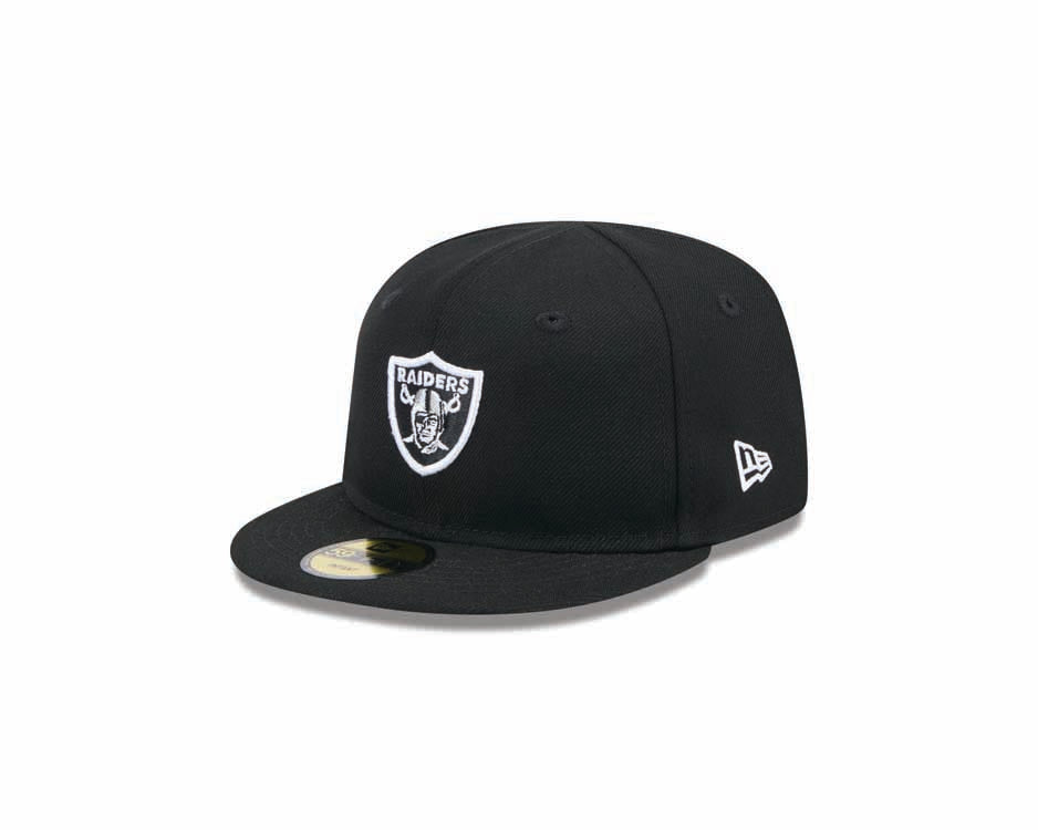 (Infant) Las Vegas Raiders New Era NFL 59FIFTY 5950 Fitted Cap Hat Black Crown/Visor Team Color Logo (My 1st First)