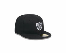Load image into Gallery viewer, (Infant) Las Vegas Raiders New Era NFL 59FIFTY 5950 Fitted Cap Hat Black Crown/Visor Team Color Logo (My 1st First)
