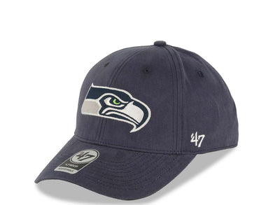Seattle Seahawks '47 Brand NFL MVP  Adjustable Cap Hat Navy Blue Crown/Visor Team Color Logo