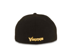 Load image into Gallery viewer, Minnesota Vikings New Era NFL 59FIFTY 5950 Fitted Cap Hat Black Crown/Visor Team Color Logo
