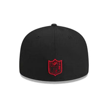 Load image into Gallery viewer, Las Vegas Raiders New Era NFL 59FIFTY 5950 Fitted Cap Hat Black Crown/Visor Black/Red Logo
