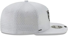 Load image into Gallery viewer, Oakland Raiders New Era NFL 9FIFTY 950 Snapback Cap Hat White Crown/Visor Black/White Logo (2019 Traning)
