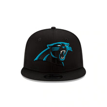 Load image into Gallery viewer, Carolina Panthers New Era NFL 9FIFTY 950 Snapback Cap Hat Black Crown/Visor Team Color Logo Gray UV
