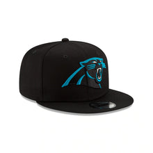Load image into Gallery viewer, Carolina Panthers New Era NFL 9FIFTY 950 Snapback Cap Hat Black Crown/Visor Team Color Logo Gray UV
