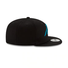 Load image into Gallery viewer, Carolina Panthers New Era NFL 9FIFTY 950 Snapback Cap Hat Black Crown/Visor Team Color Logo Gray UV
