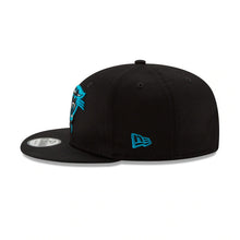 Load image into Gallery viewer, Carolina Panthers New Era NFL 9FIFTY 950 Snapback Cap Hat Black Crown/Visor Team Color Logo Gray UV
