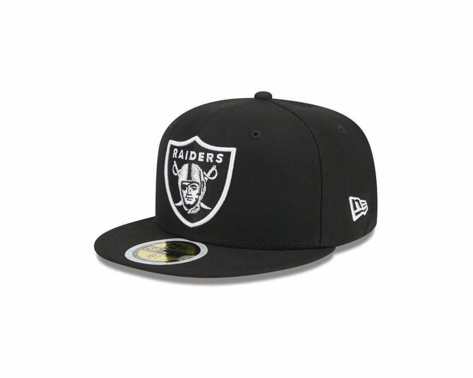 (Youth) Las Vegas Raiders New Era 59FIFTY 5950 Kid Fitted Cap Hat Black Crown/Visor Team Color Logo